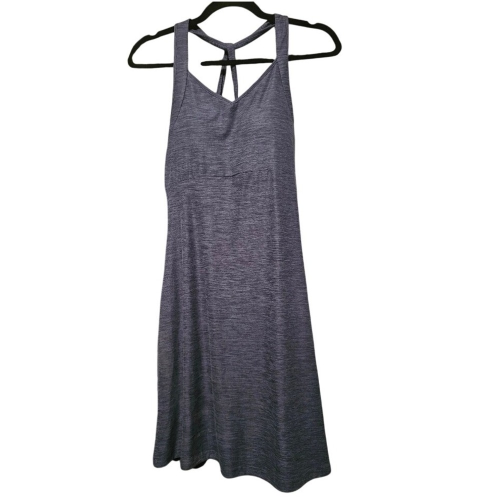 Kyodan Outdoor Womens Blue Space Dye Racerback‎ Active Dress Built-in Bra Medium